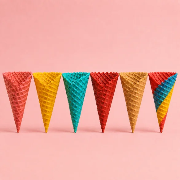Fresh waffle cones
